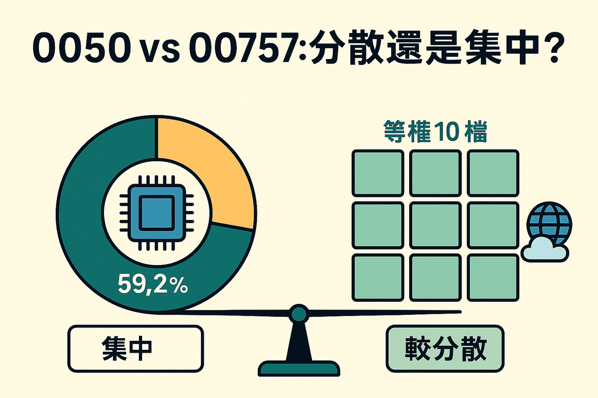 0050 跟 00757 只能選一檔，我會怎麼決定？